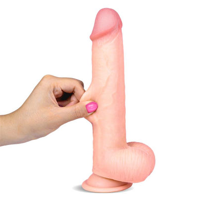 Slidy Dildo Realista Dual Layer Retractil y Orientable 9