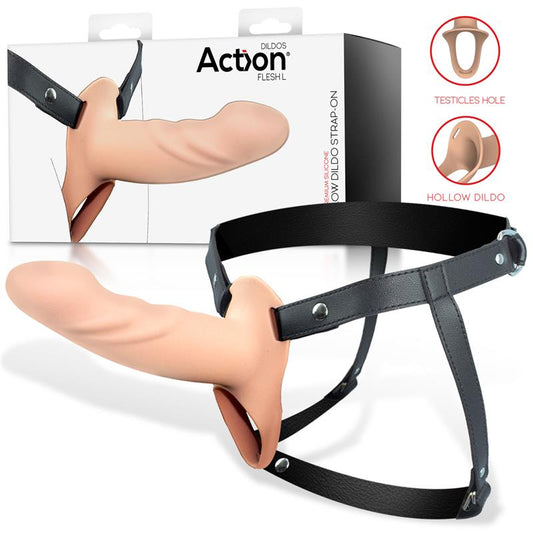 Arnes Strap on con Dildo Hueco Silicona Premium Talla L