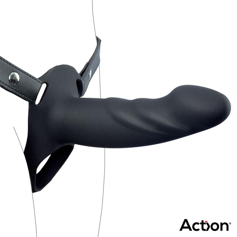 Arnes Strap on con Dildo Hueco Silicona Premium Talla L Negro