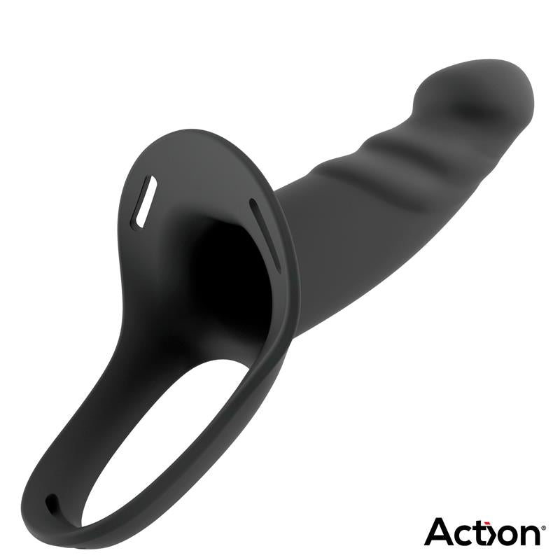 Arnes Strap on con Dildo Hueco Silicona Premium Talla L Negro