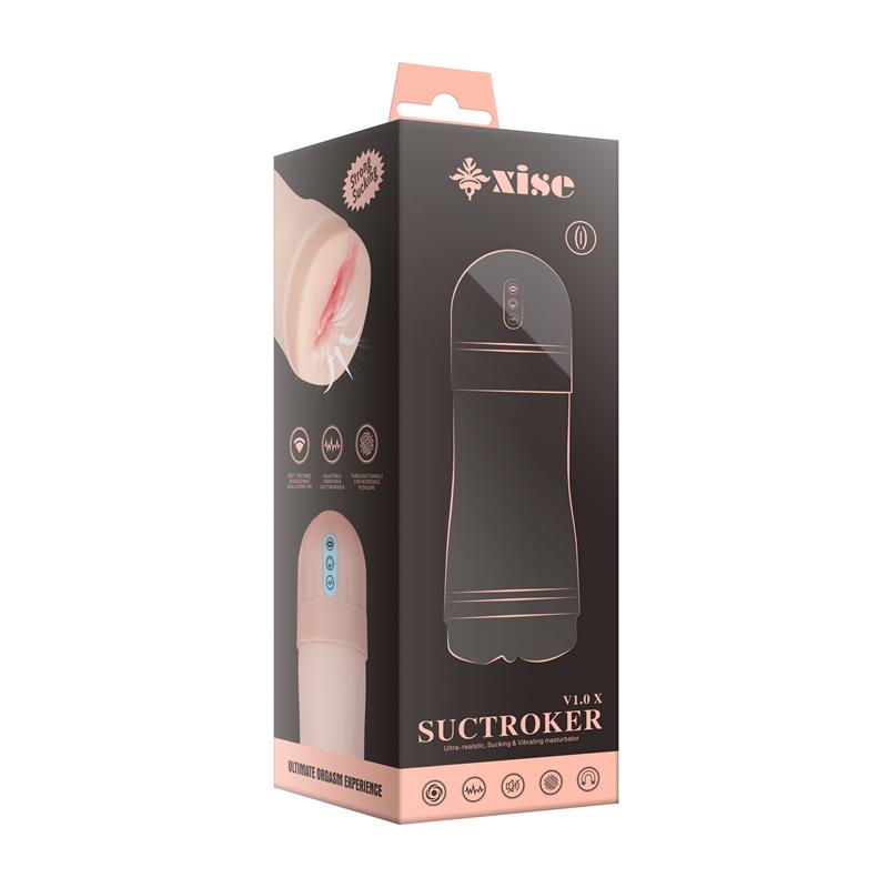 Masturbador con Vibracion y Efecto Succion Suctroker V10 X