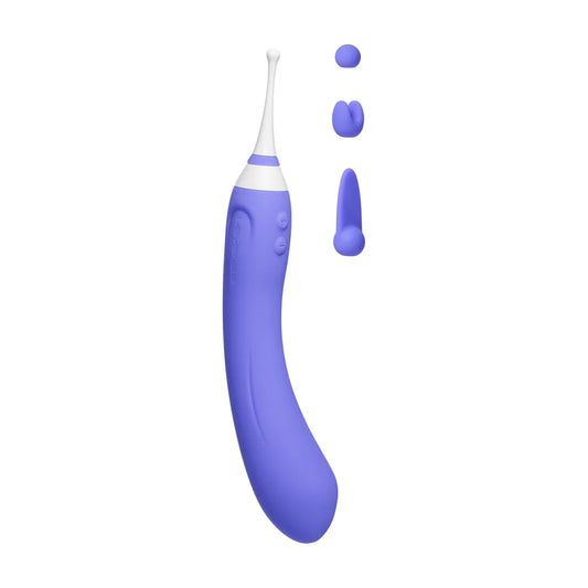 Hyphy - Vibrador de doble extremo con control remoto y accesorios - Morado