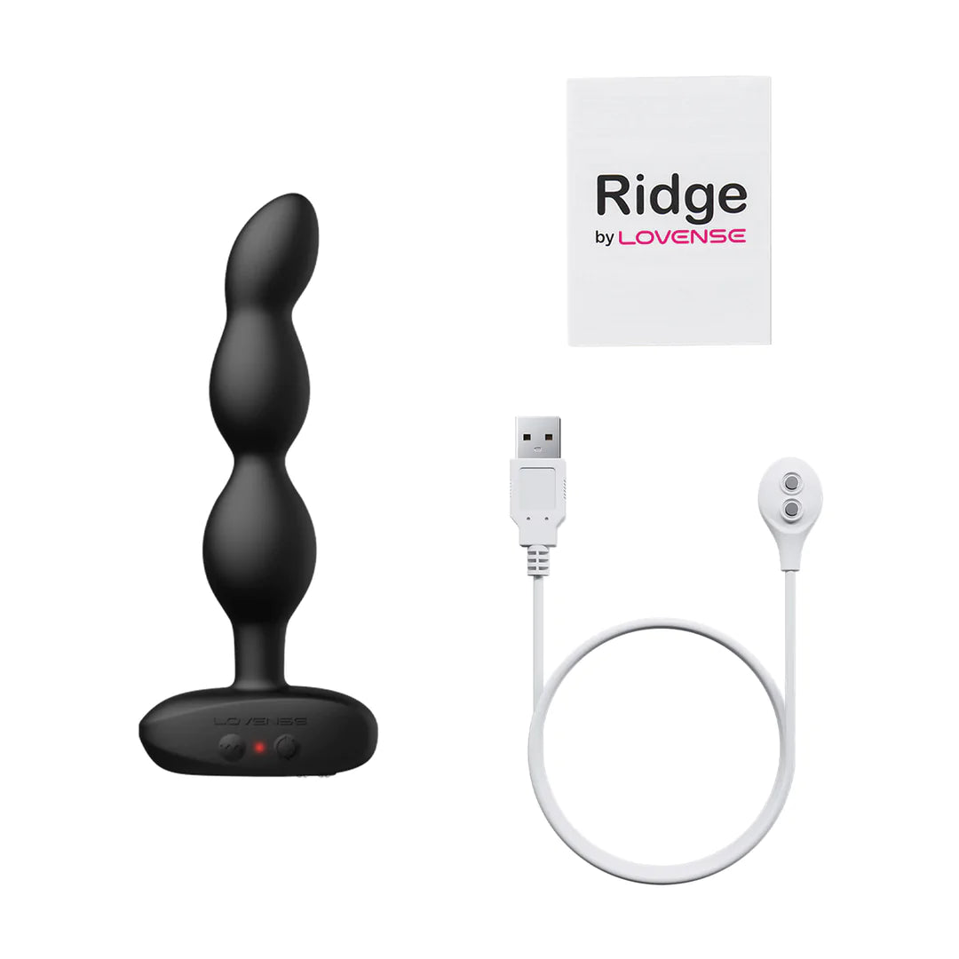 Ridge - Bolas anales vibratorias y giratorias controladas por app - Negro