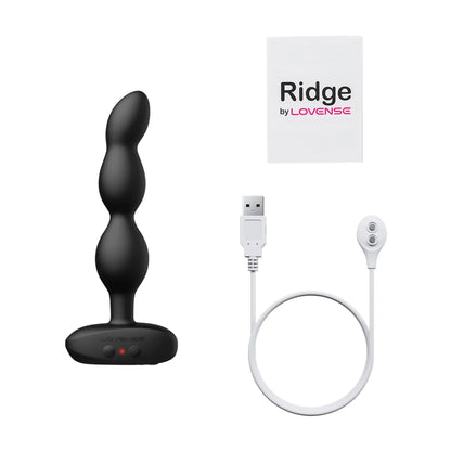 Ridge - Bolas anales vibratorias y giratorias controladas por app - Negro