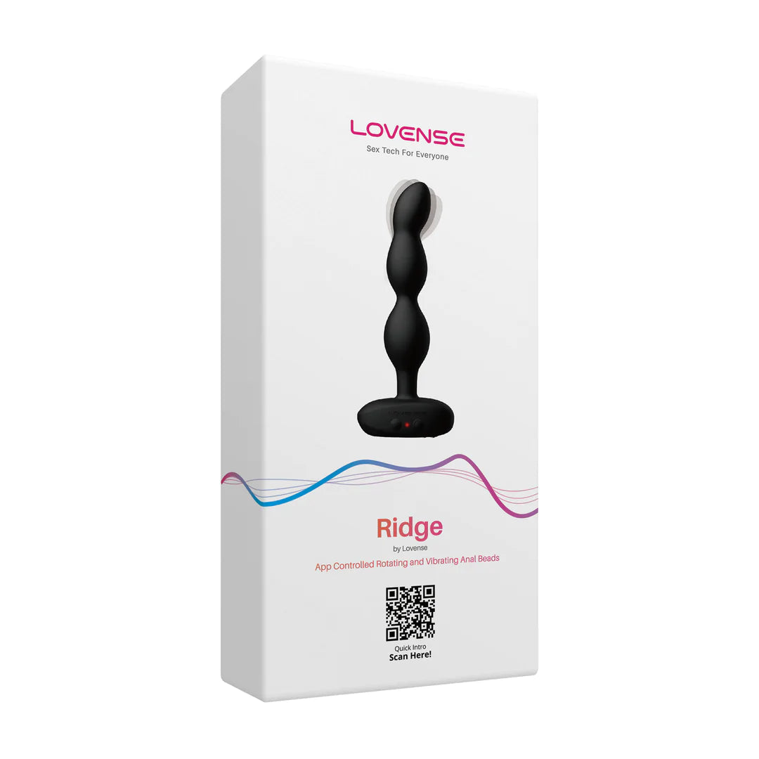 Ridge - Bolas anales vibratorias y giratorias controladas por app - Negro