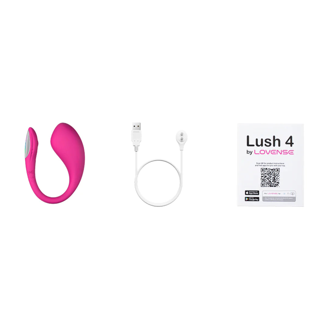 Lush 4 - Potente huevo vibrador para el punto G, portátil y controlado por app - Rosa