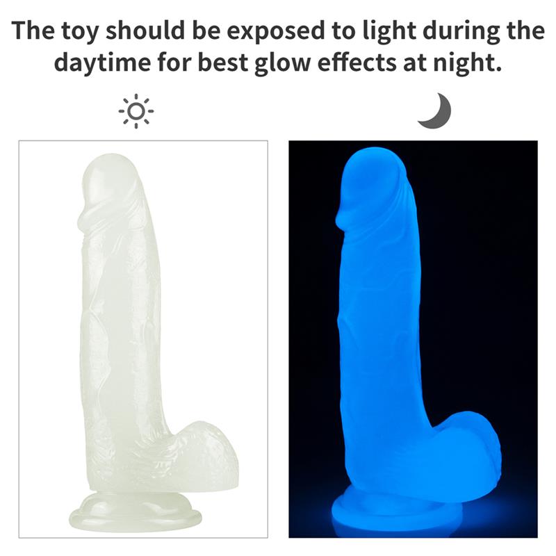 Dildo Lumino 75 Luz Azul