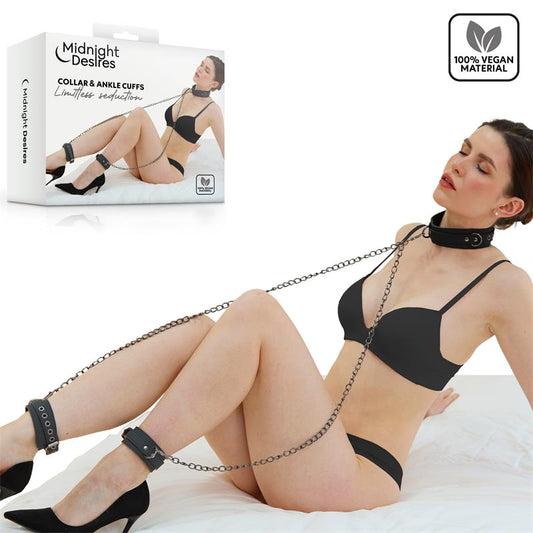 Collar con Esposas para Tobillos con Cadena