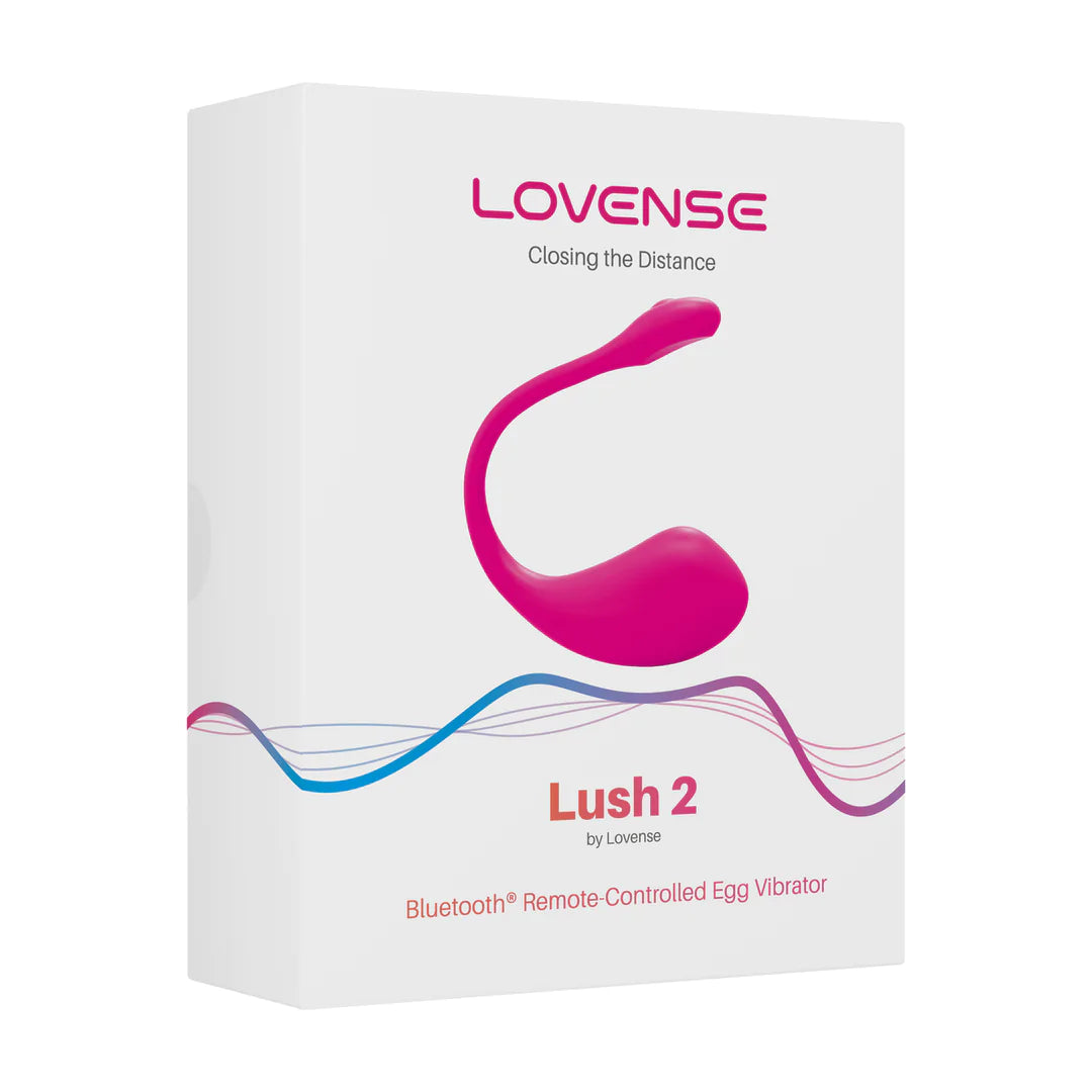 Lush 2 - Potente huevo vibrador para el punto G y P, portátil y controlado por app - Rosa