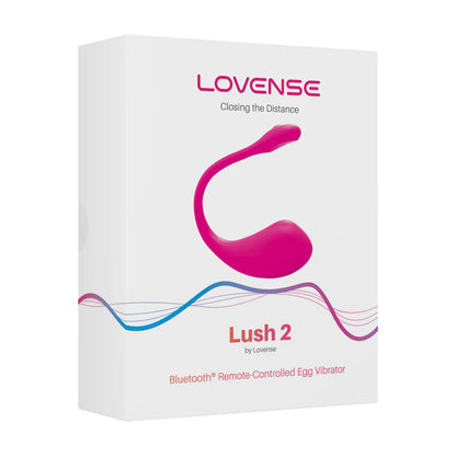 Lush 2 - Potente huevo vibrador para el punto G y P, portátil y controlado por app - Rosa