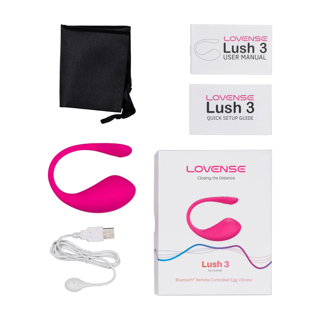 Lush 3 - Potente huevo vibrador para el punto G y P y controlado por app - Rosa