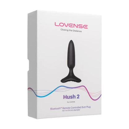 Hush 2 - Plug vibrador controlado por app - 2,5 cm - Negro