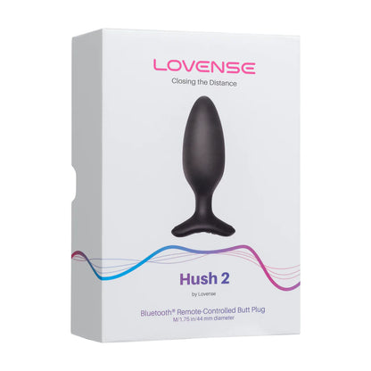 Hush 2 - Plug vibrador controlado por app - 4,4 cm - Negro