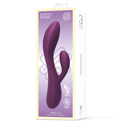 Bacall 30 Vibrador Silicona Liquida Inyectada Doble Motor USB Purpura