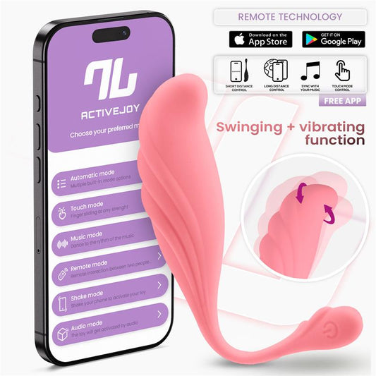 Huevo Vibrador con Movimiento Waving con APP USB