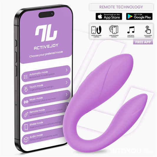 Juguete para Parejas con APP Flexible Silicona Lavanda