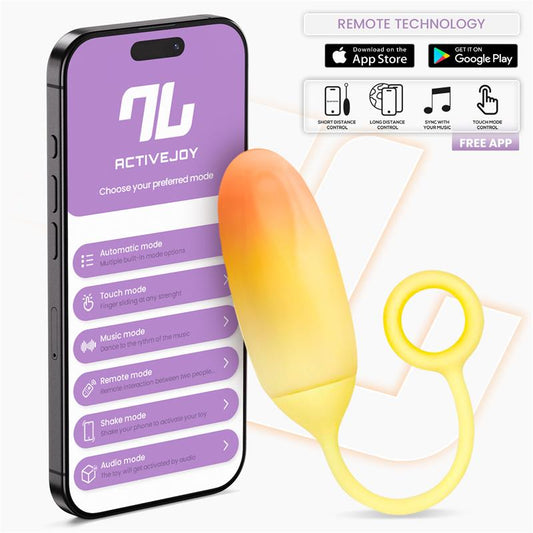 Huevo Silicona Doble Capa con APP Amarillo Naranja