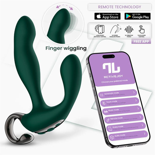 Greeny Masajeador Prostatico con Finger Wiggling y App