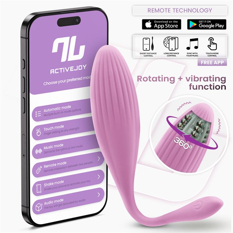 Huevo Vibrador con Bolas Internas con Rotacion y APP USB