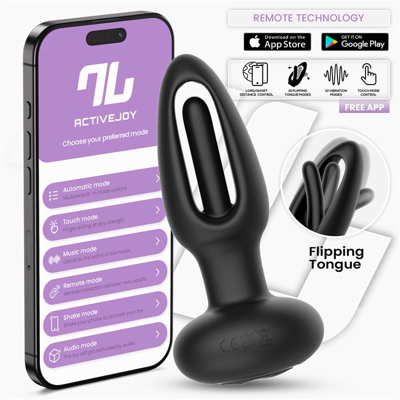Zack Plug Anal con Flipping Tongue y Vibracion con App