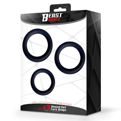 Set de 3 Anillos para el Pene Silicona S M y L