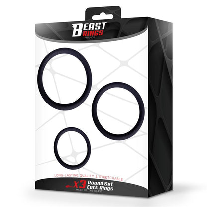 Set de 3 Anillos para el Pene Silicona S M y L