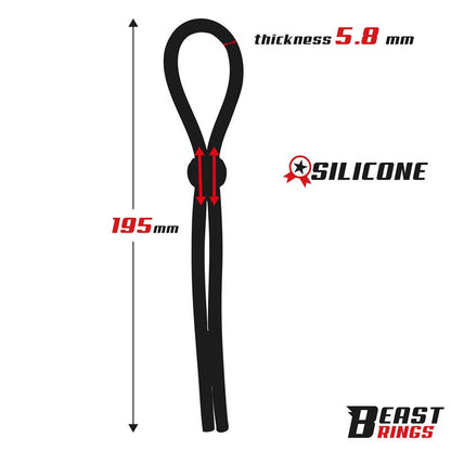 Lasso Anillo para el Pene Silicona Ajustable