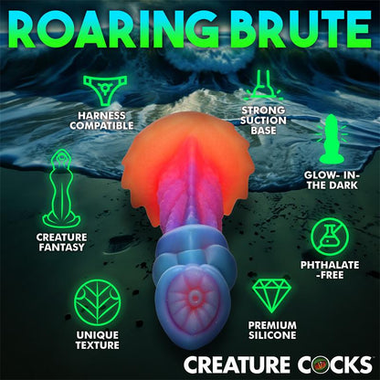 Aqua Cock Dildo Brilla en la Oscuridad Silicona