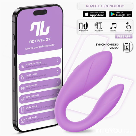 Juguete para Parejas con APP Flexible Silicona Lavanda