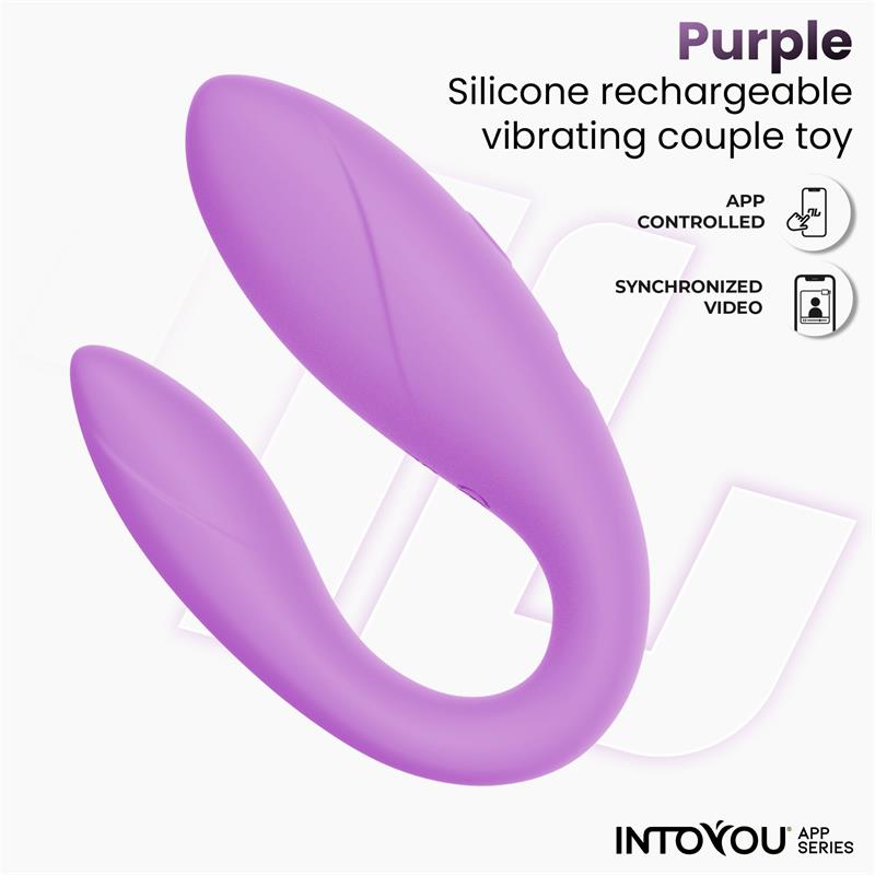 Juguete para Parejas con APP Flexible Silicona Lavanda