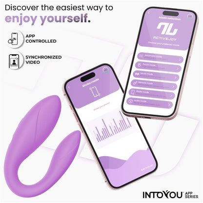 Juguete para Parejas con APP Flexible Silicona Lavanda