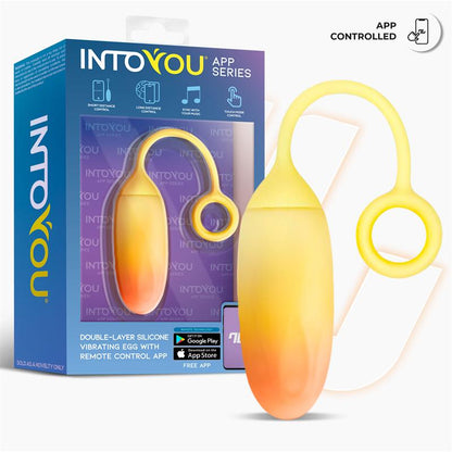 Huevo Silicona Doble Capa con APP Amarillo Naranja
