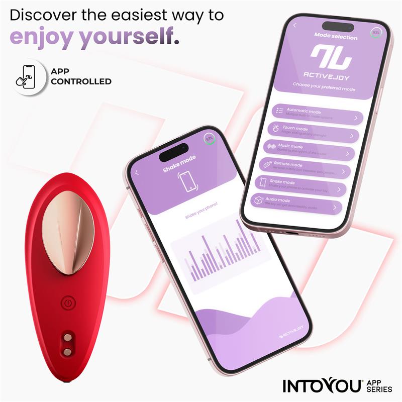 Vibrador de Braguita con APP Silicona Rojo