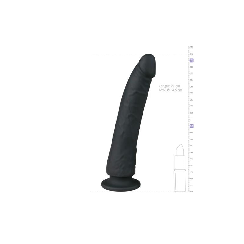 Pene Realistico Silicona Negro 21 cm