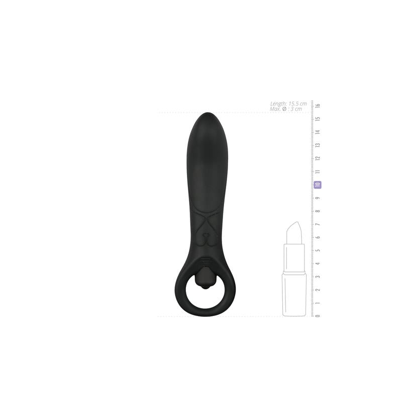 Vibrador Anal Silicona Negro