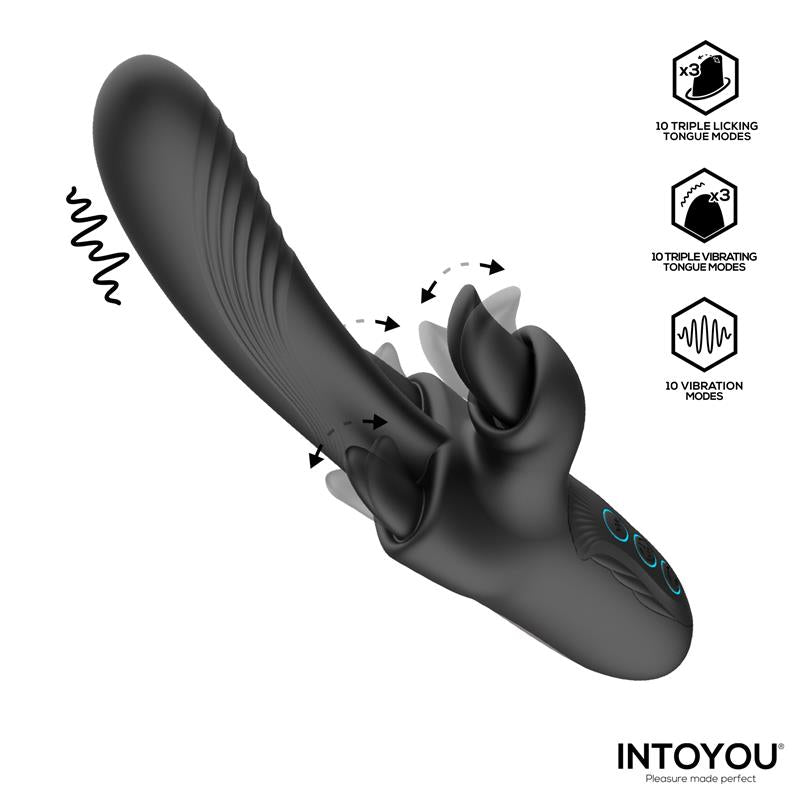 Triton Vibrador Triple Lengua