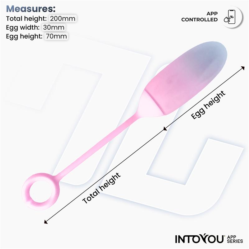 Huevo con APP Silicona Doble Capa Azul Rosa