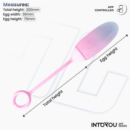 Huevo con APP Silicona Doble Capa Azul Rosa