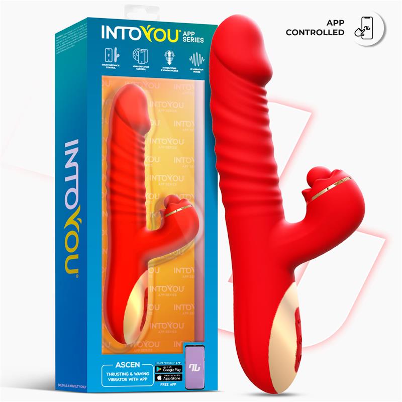 Ascen Vibrador con Thrusting y Waving y APP USB Magnetico