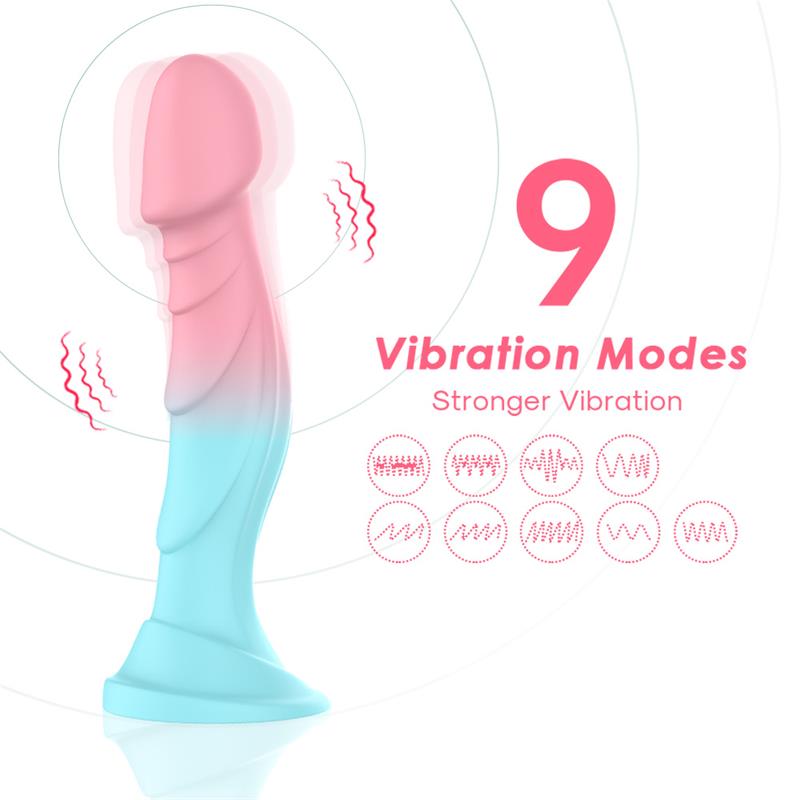 Dildo Bicolor con Vibracion