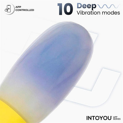 NexEgg Huevo Vibrador Doble Capa Silicona App Amarillo Purpura