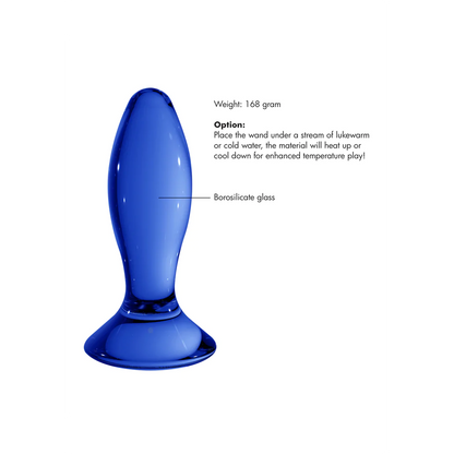 Follower - plug de cristal azul