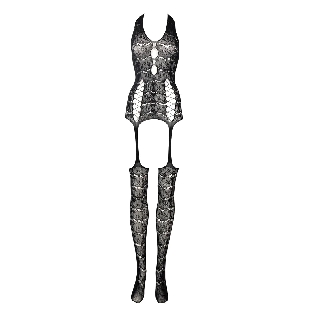 Bodystocking con liguero de encaje - Talla única