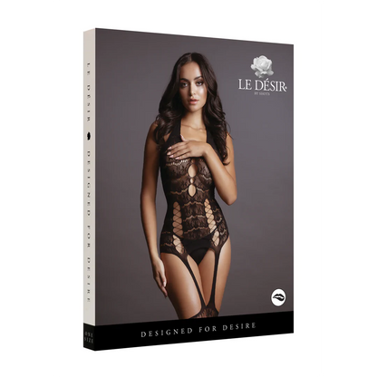 Bodystocking con liguero de encaje - Talla única