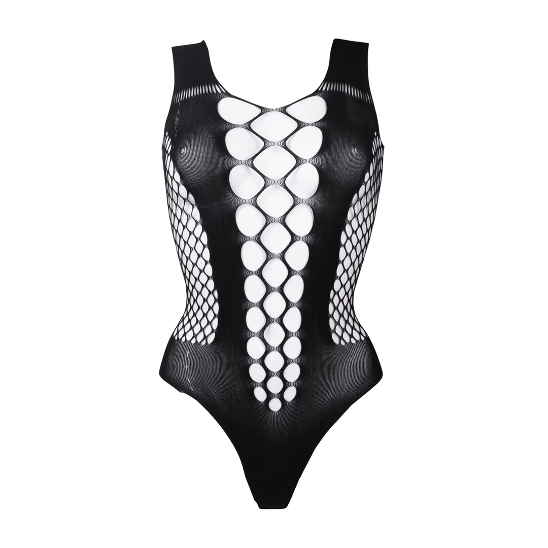 Contrast Fence Net Teddy - One Size