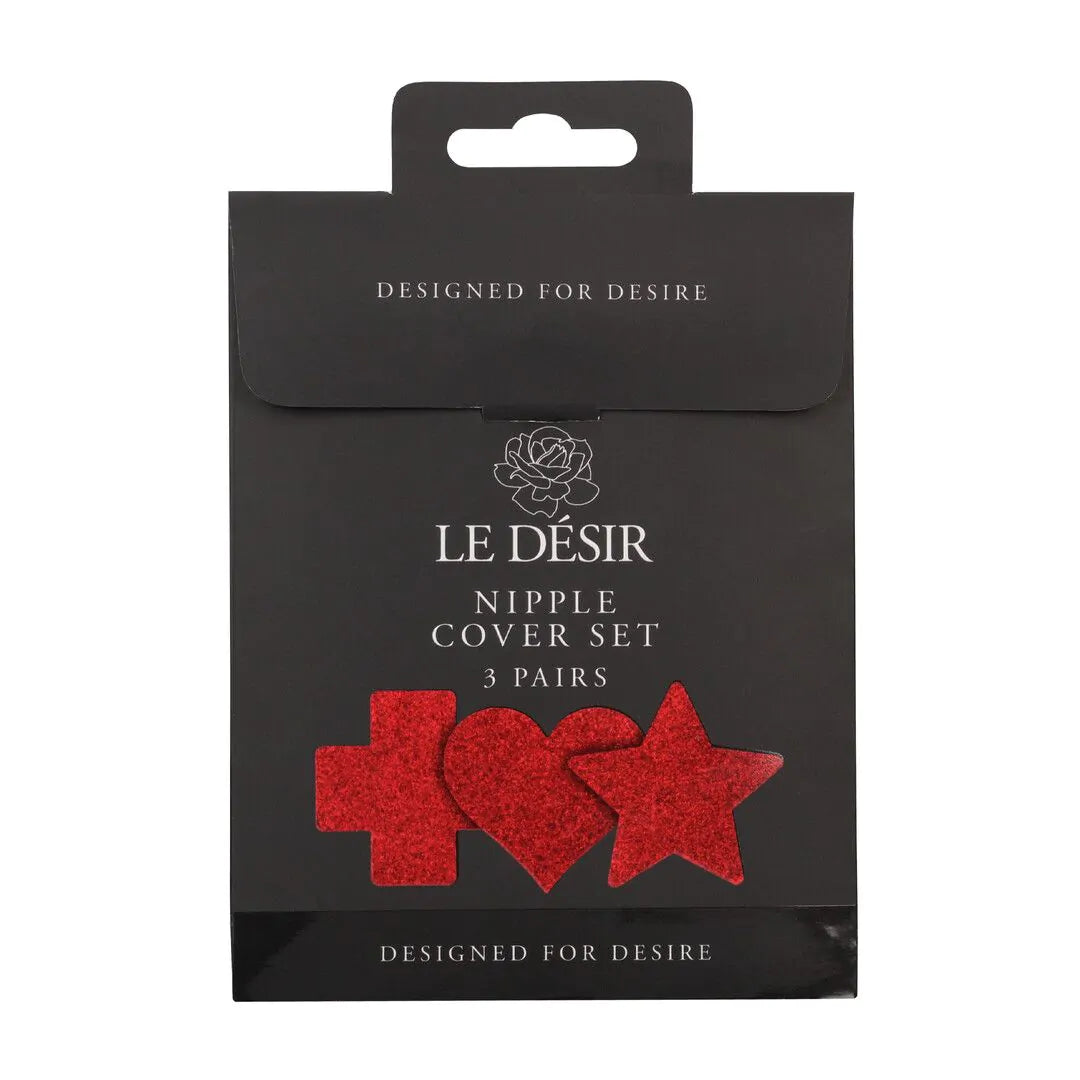 Pezoneras - Nipple Cover Set - Cross Star Heart - Red