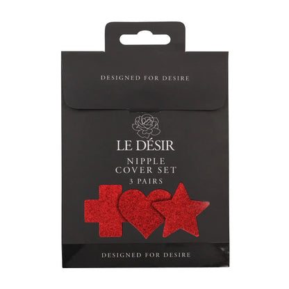 Pezoneras - Nipple Cover Set - Cross Star Heart - Red