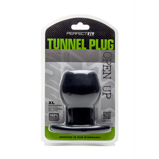 Túnel - Plug Hollow anal hueco - XL Negro