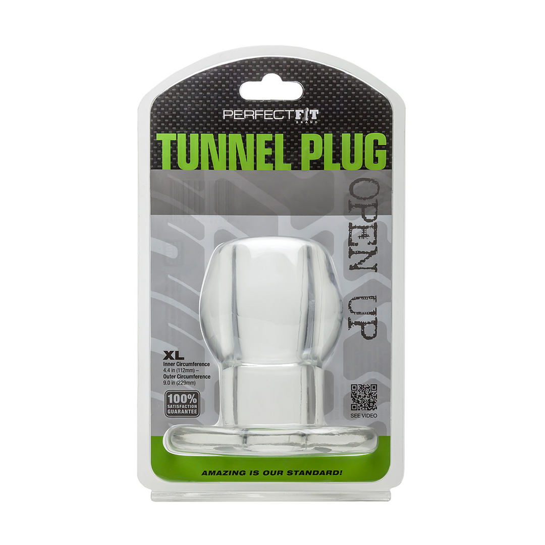 Túnel - Plug Hollow anal hueco - XL transparente