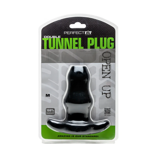 Túnel doble - Plug anal hueco - M Negro